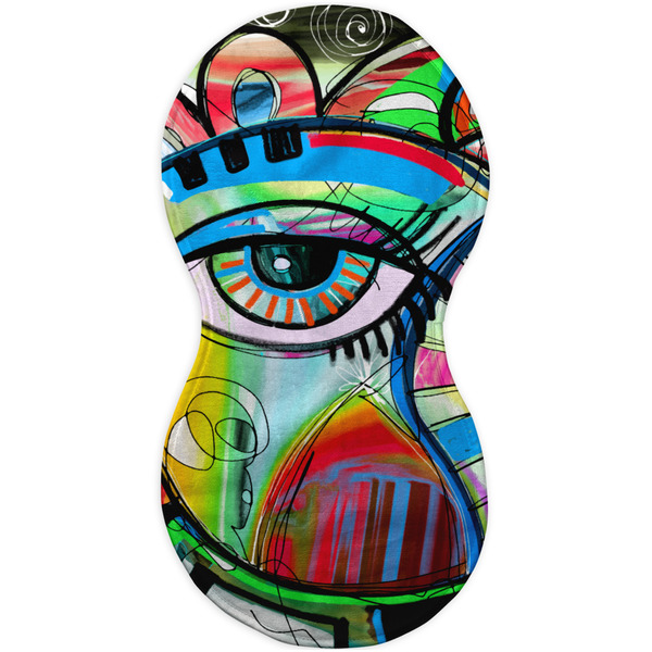 Abstract Eye Painting Burp Peanut Shaped Flat