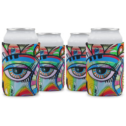 Abstract Eye Painting Can Cooler (12 oz) - Set of 4