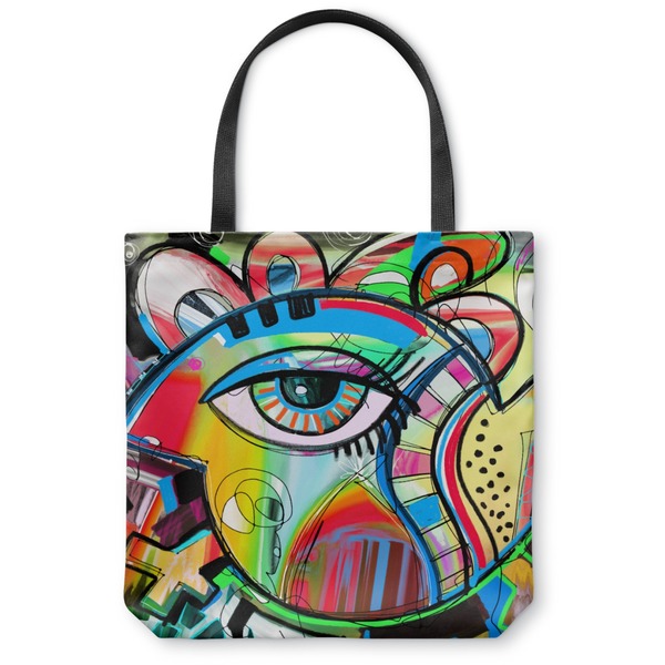 Custom Abstract Eye Painting Canvas Tote Bag - Medium - 16"x16"