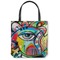 Abstract Eye Painting Canvas Tote Bag (Front)