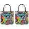 Abstract Eye Painting Canvas Tote - Front and Back