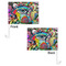 Abstract Eye Painting Car Flag - 11" x 8" - Front & Back View