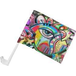 Abstract Eye Painting Car Flag - Small