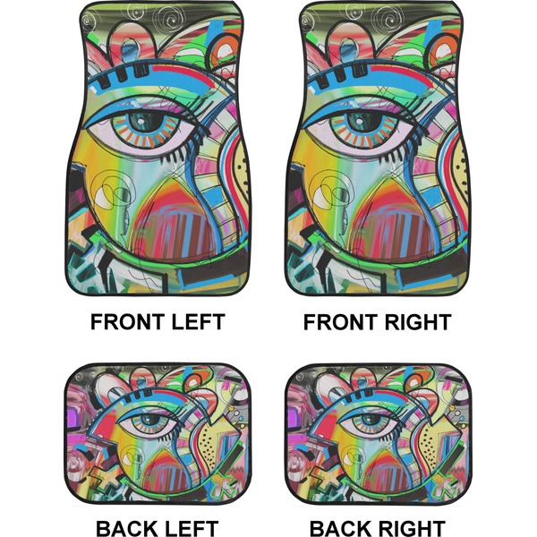 Abstract Eye Painting Car Floor Mats Set (2F + 2B)