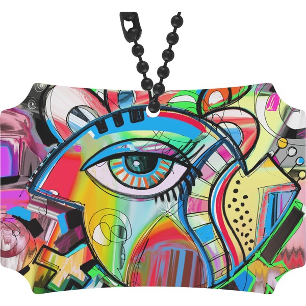 Custom Abstract Eye Painting Rear View Mirror Ornament