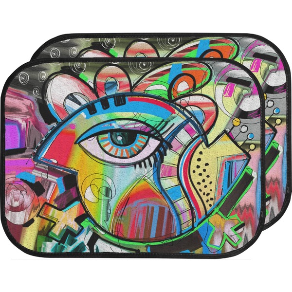 Custom Abstract Eye Painting Car Floor Mats (Back Seat)