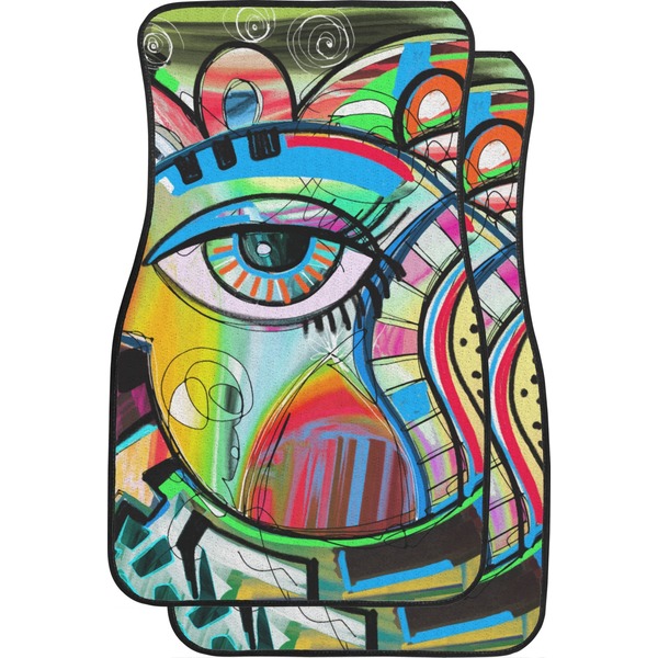Custom Abstract Eye Painting Car Floor Mats (Front Seat)