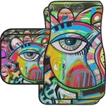 Abstract Eye Painting Car Floor Mats Set - 2 Front & 2 Back