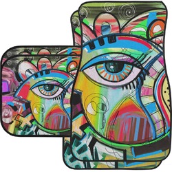 Abstract Eye Painting Car Floor Mats Set - 2 Front & 2 Back
