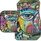 Abstract Eye Painting Car Floor Mats Set - 2 Front & 2 Back