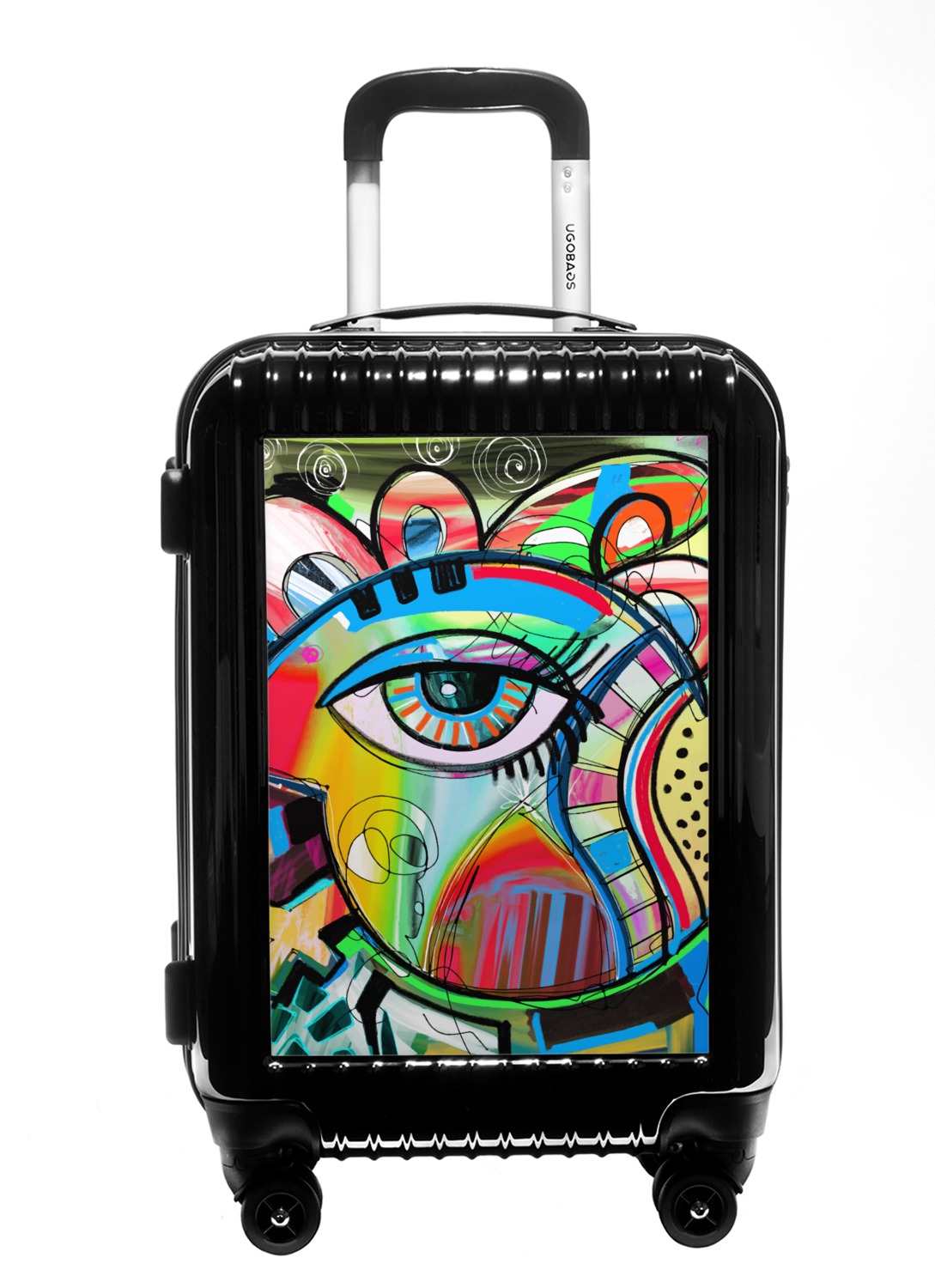 Abstract Eye Painting Design Custom Carry On Hard Shell Suitcase