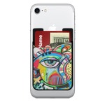 Abstract Eye Painting 2-in-1 Cell Phone Credit Card Holder & Screen Cleaner