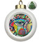 Abstract Eye Painting Ceramic Ball Ornament - Christmas Tree