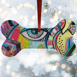 Abstract Eye Painting Ceramic Dog Ornament