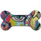 Abstract Eye Painting Ceramic Flat Ornament - Bone Front