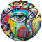 Abstract Eye Painting Round Ceramic Ornament