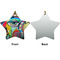 Abstract Eye Painting Ceramic Flat Ornament - Star Front & Back (APPROVAL)