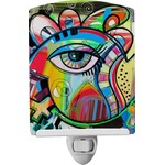 Abstract Eye Painting Ceramic Night Light