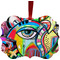 Abstract Eye Painting Christmas Ornament (Front View)