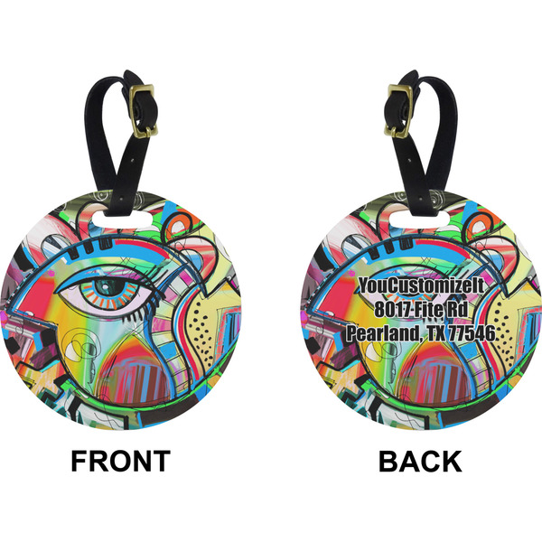 Abstract Eye Painting Circle Luggage Tag (Front + Back)