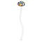 Abstract Eye Painting Clear Plastic 7" Stir Stick - Oval - Single Stick
