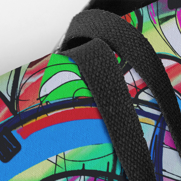 Abstract Eye Painting Closeup of Tote w/Black Handles