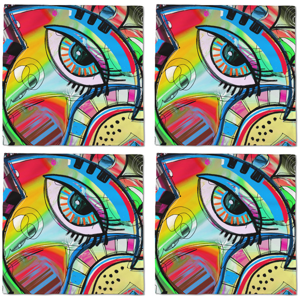 Abstract Eye Painting Cloth Napkins - Personalized Dinner (APPROVAL) Set of 4