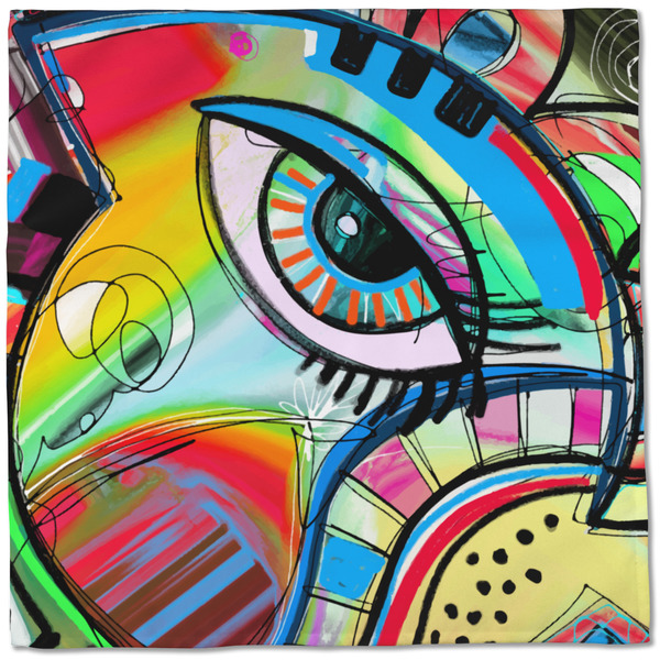 Abstract Eye Painting Cloth Napkins - Personalized Dinner (Full Open)