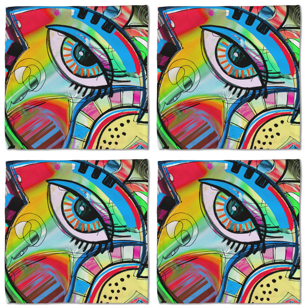 Abstract Eye Painting Cloth Napkins - Personalized Lunch (APPROVAL) Set of 4