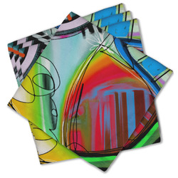 Abstract Eye Painting Cloth Cocktail Napkins - Set of 4