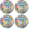 Abstract Eye Painting Coaster Round Rubber Back - Apvl