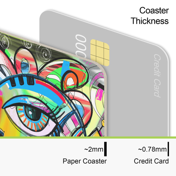 Abstract Eye Painting Coaster Thickness