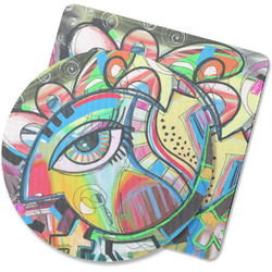 Abstract Eye Painting Rubber Backed Coaster