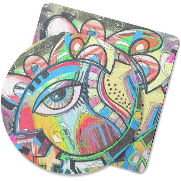 Custom Abstract Eye Painting Rubber Backed Coaster