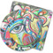Abstract Eye Painting Coasters Rubber Back - Main