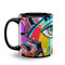 Abstract Eye Painting Coffee Mug - 11 oz - Black