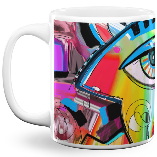 Custom Abstract Eye Painting 11 Oz Coffee Mug - White