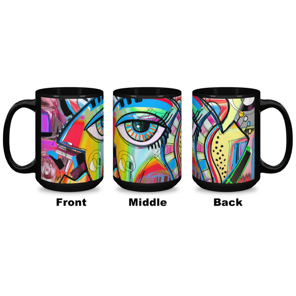 Abstract Eye Painting Coffee Mug - 15 oz - Black APPROVAL