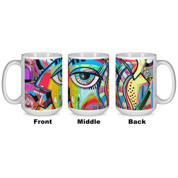 Abstract Eye Painting Coffee Mug - 15 oz - White APPROVAL