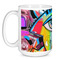 Abstract Eye Painting Coffee Mug - 15 oz - White