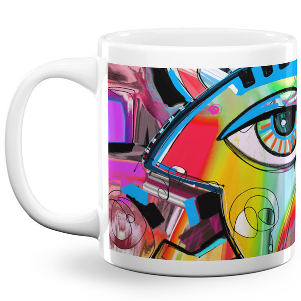 Custom Abstract Eye Painting 20 Oz Coffee Mug - White