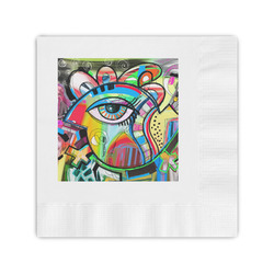 Abstract Eye Painting Coined Cocktail Napkins