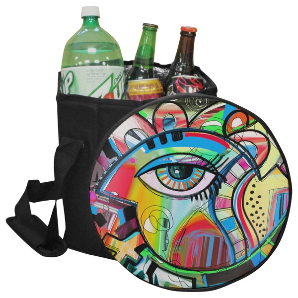 Custom Abstract Eye Painting Collapsible Cooler & Seat