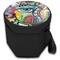 Abstract Eye Painting Collapsible Personalized Cooler & Seat (Closed)