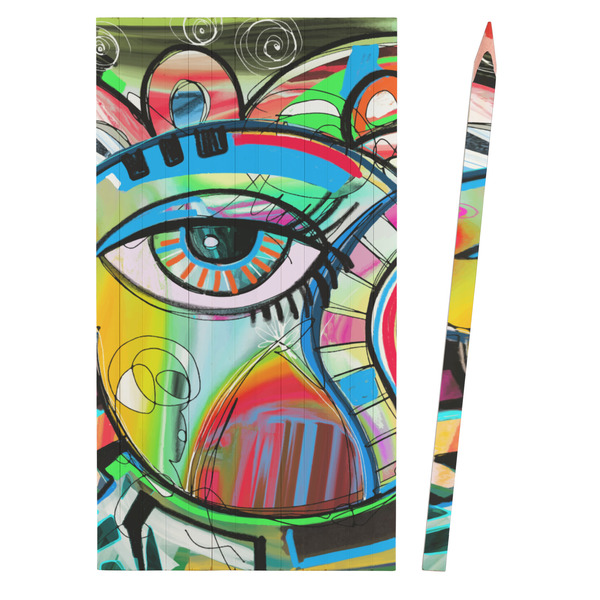 Abstract Eye Painting Colored Pencils - Front View