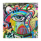 Abstract Eye Painting Comforter - Queen - Front