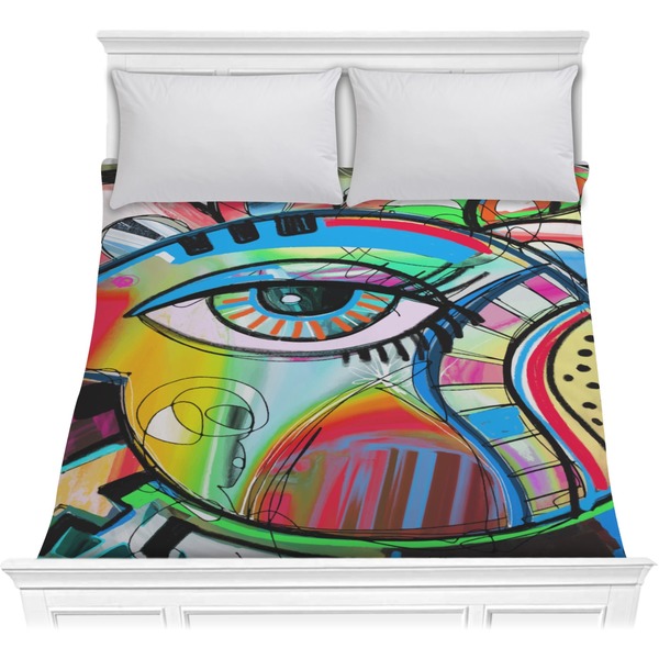 Custom Abstract Eye Painting Comforter - Full / Queen