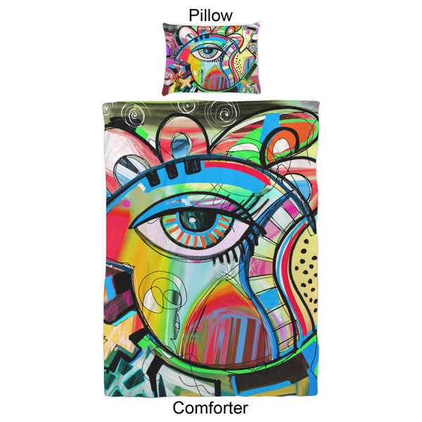 Abstract Eye Painting Comforter Set - Twin XL - Approval