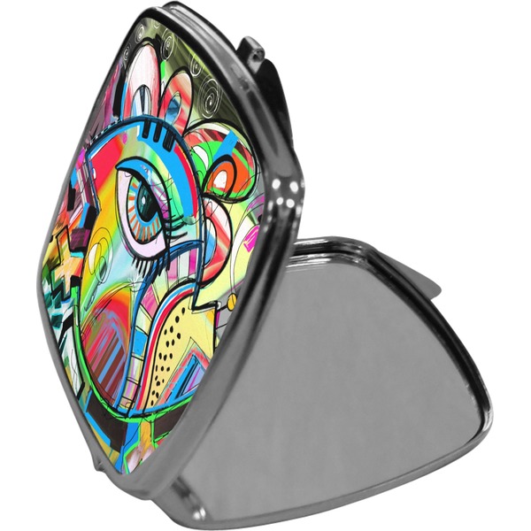 Abstract Eye Painting Compact Mirror (Side View)