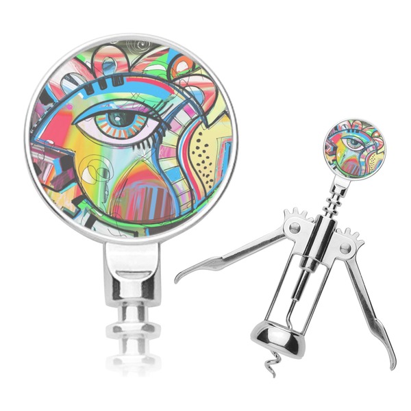 Custom Abstract Eye Painting Corkscrew